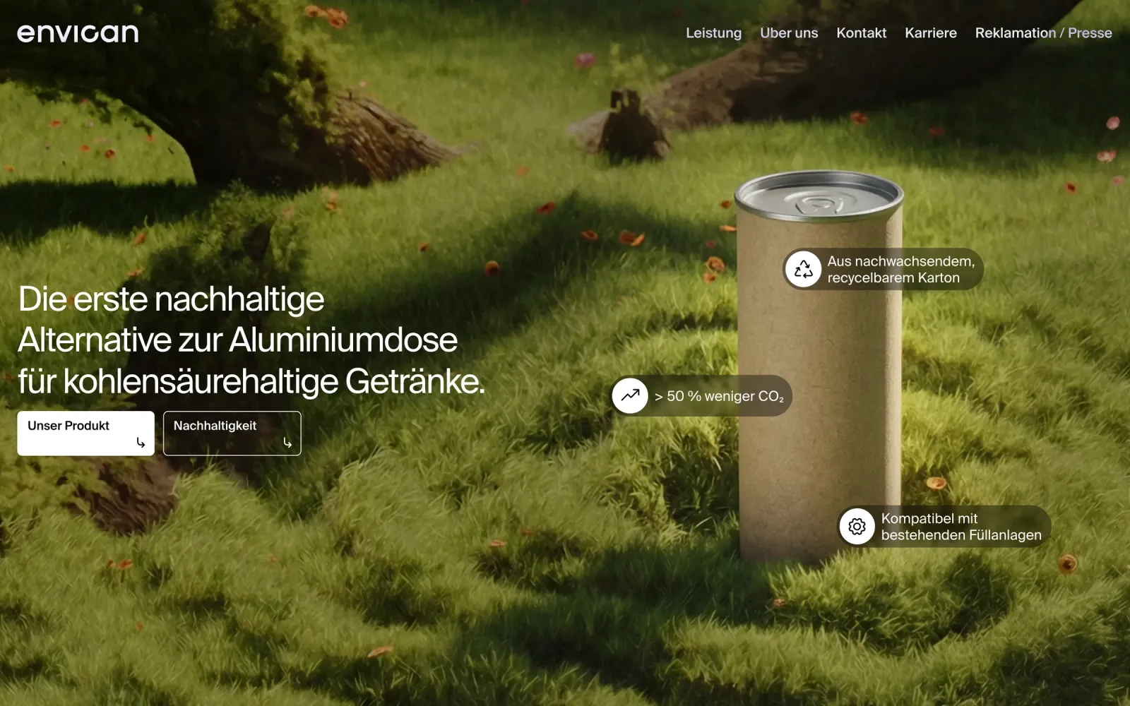 Cardboard Can website by Birichi